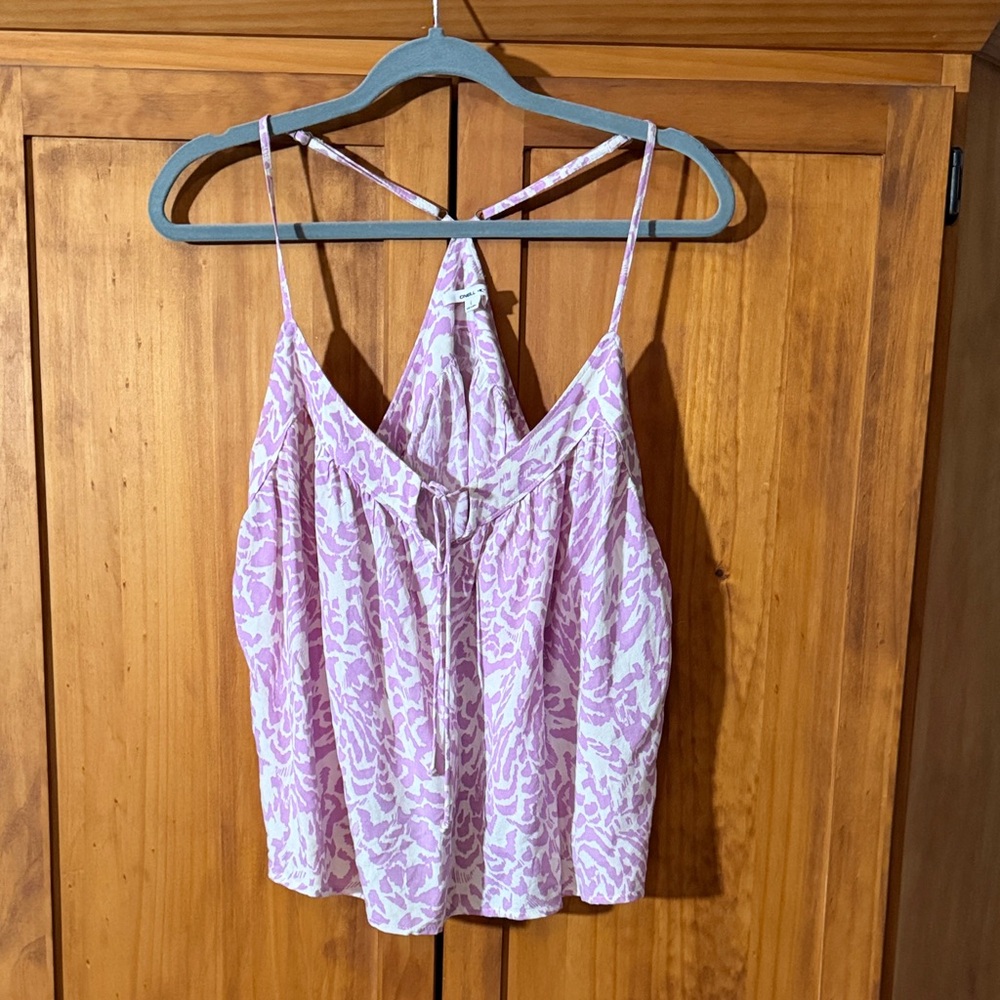 O'Neill Lavender and White Patterned Tank Top